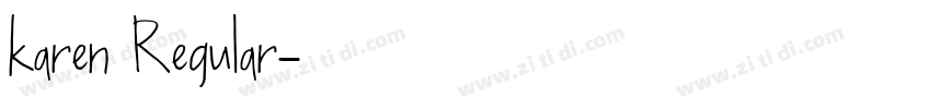 karen Regular字体转换